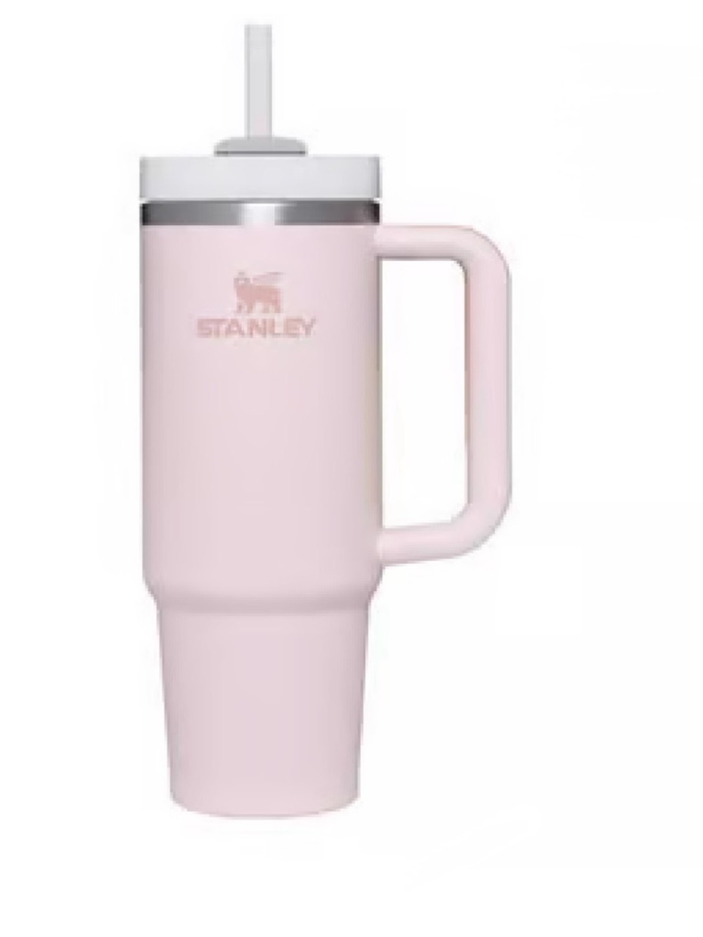 Stanley Light Pink Tumbler with Handle and Straw 40 OZ